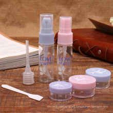 Kit de botellas de viaje cosmético del animal doméstico del paquete de la botella del animal doméstico del producto de tocador 15ml (PT08)